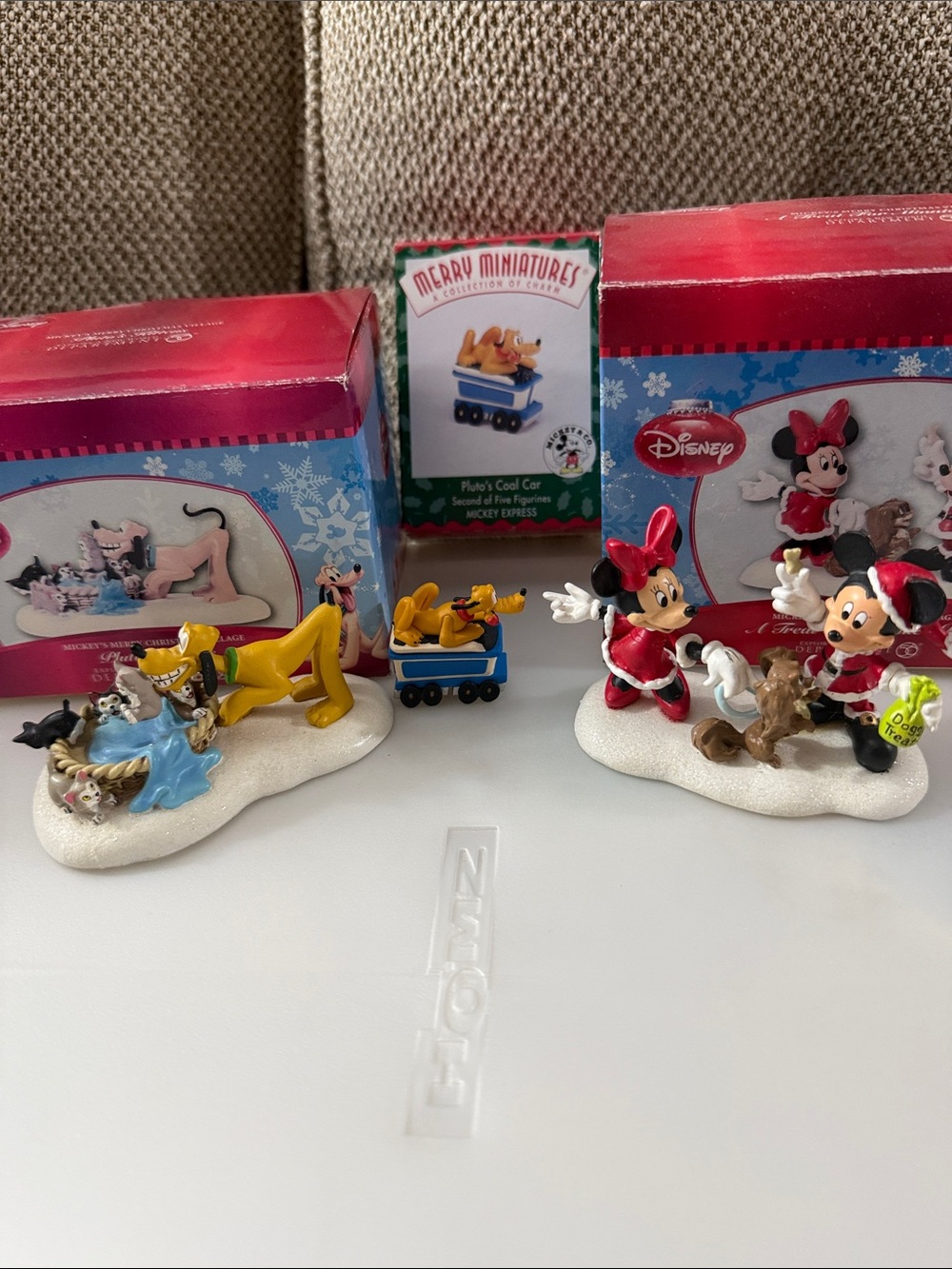 Disney Minnie, Mickey & Pluto Holiday Figurine.  Hallmark & Department 56